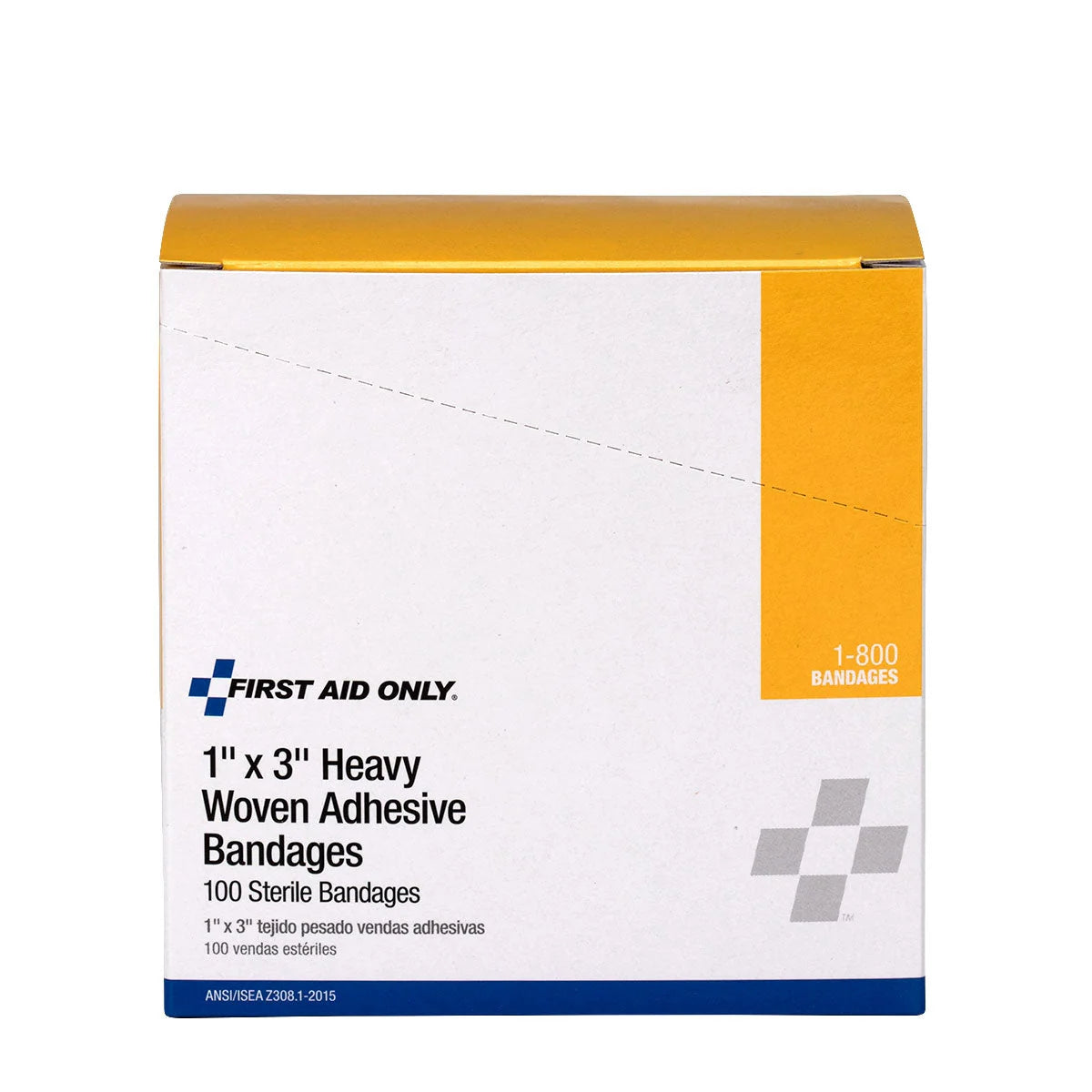 First Aid Only 1" x 3" Heavy Woven Fabric Bandages – 100 Per Box