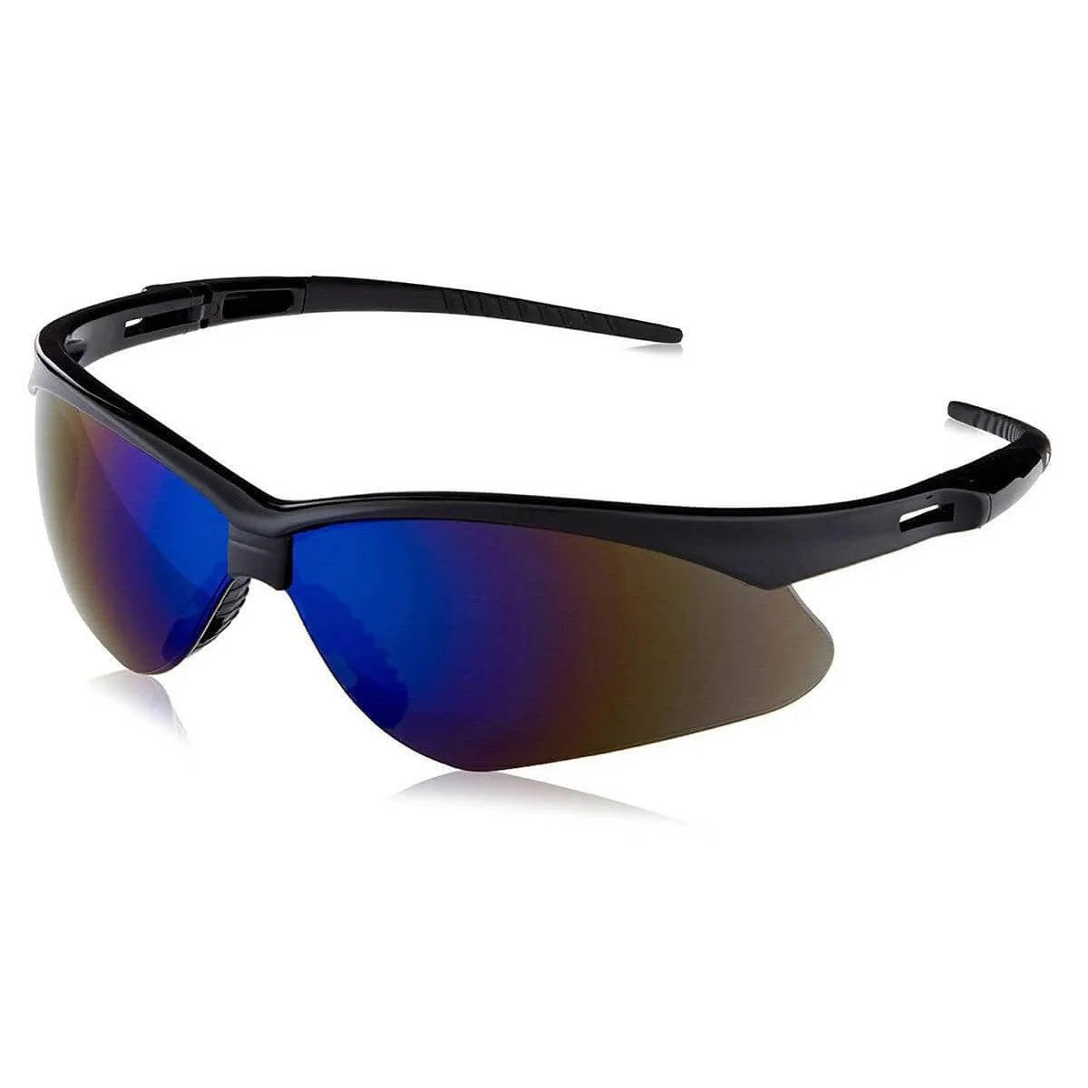 KleenGuard Nemesis Safety Glasses with Black Frame and Blue Mirror Lens Starting with a 3 Pack