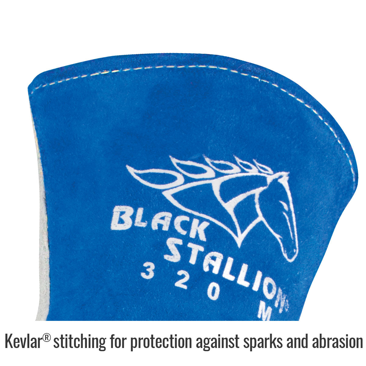 Black Stallion - 320 Side Split Cowhide Stick Glove with CushionCore™ Liner