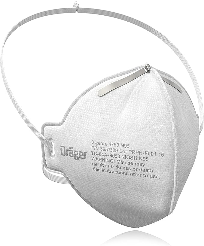 Dräger X-plore 1750 C N95 masks made in the US | 20 NIOSH-approved respirators, universal fit