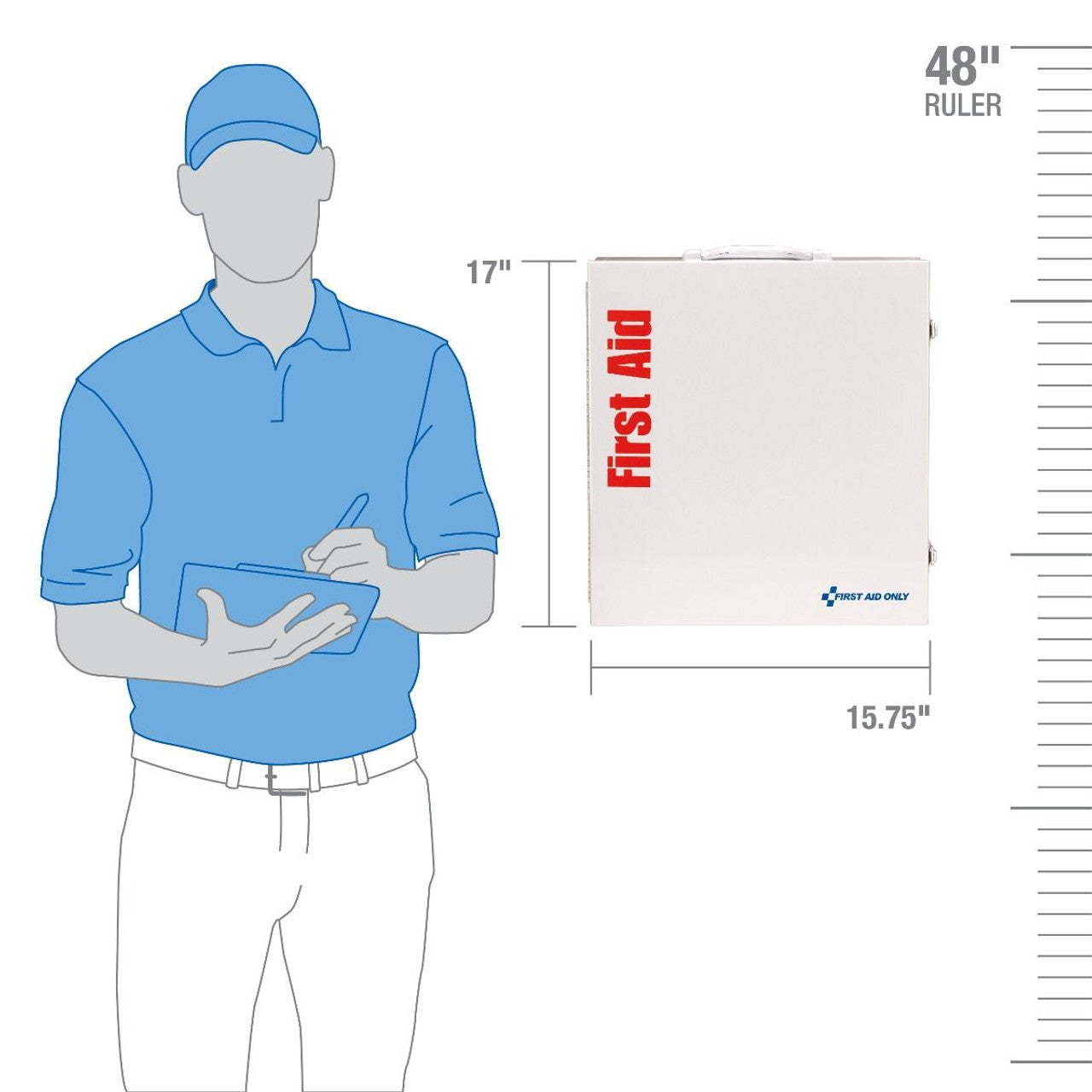 First Aid Only 91339 100 Person ANSI A 3 Shelf First Aid Cabinet