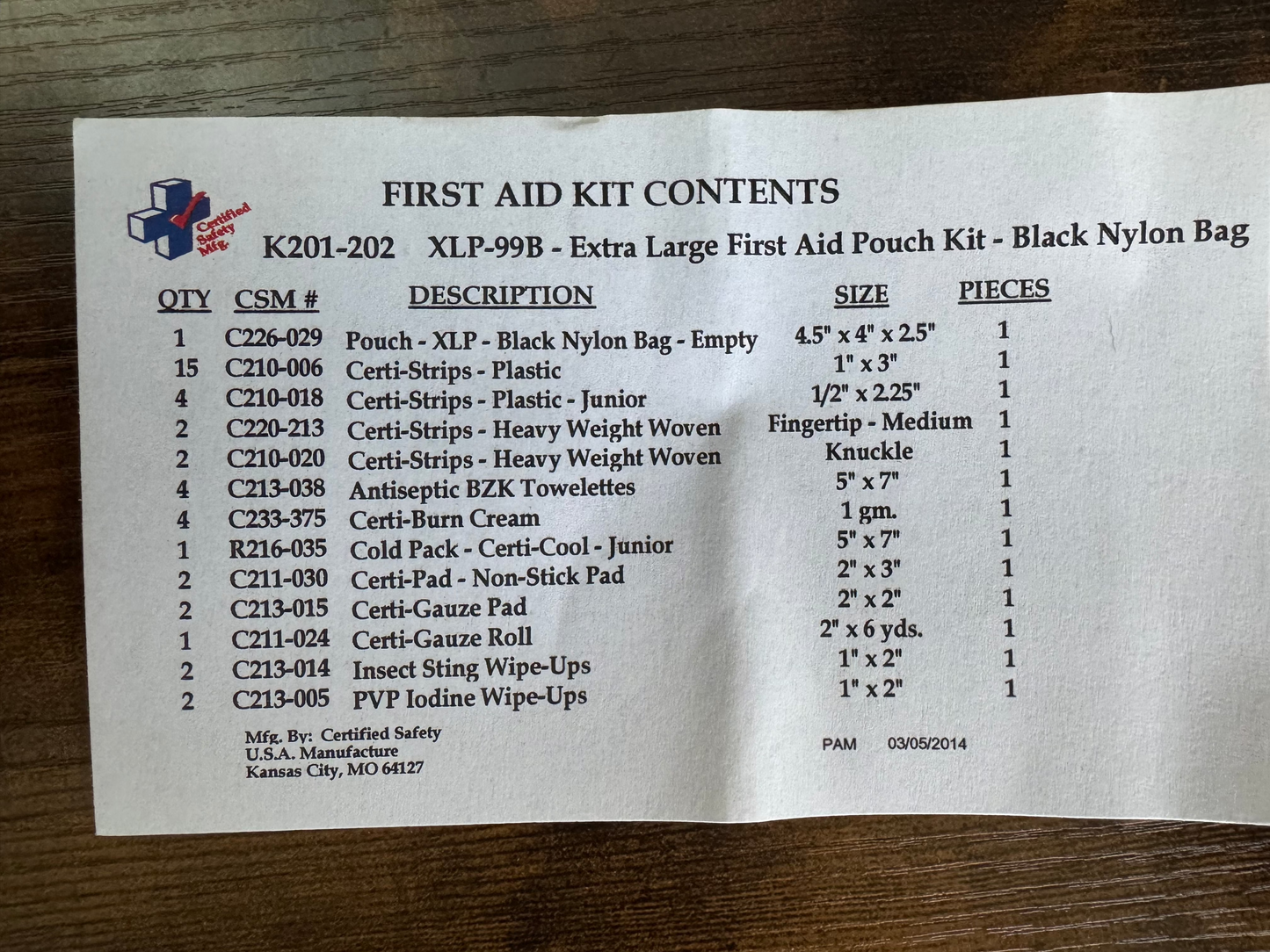 First Aid Kit - Portable Black Nylon First Aid Kit XLP