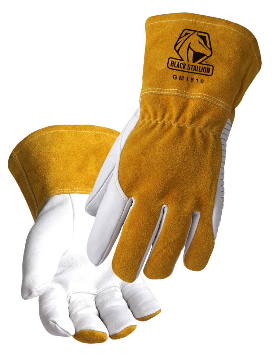 Black Stallion GM1510-WT Grain Cowhide MIG Welding Gloves with Wing Thumb