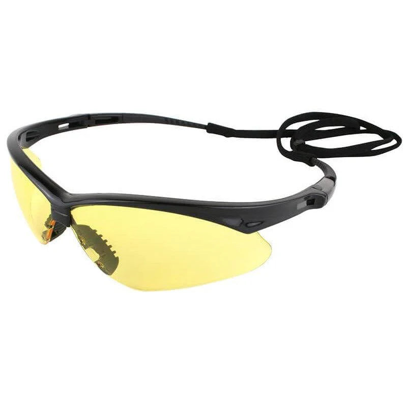 KleenGuard Nemesis Safety Glasses with Black Frame and Amber Lens starting with a 3 pack