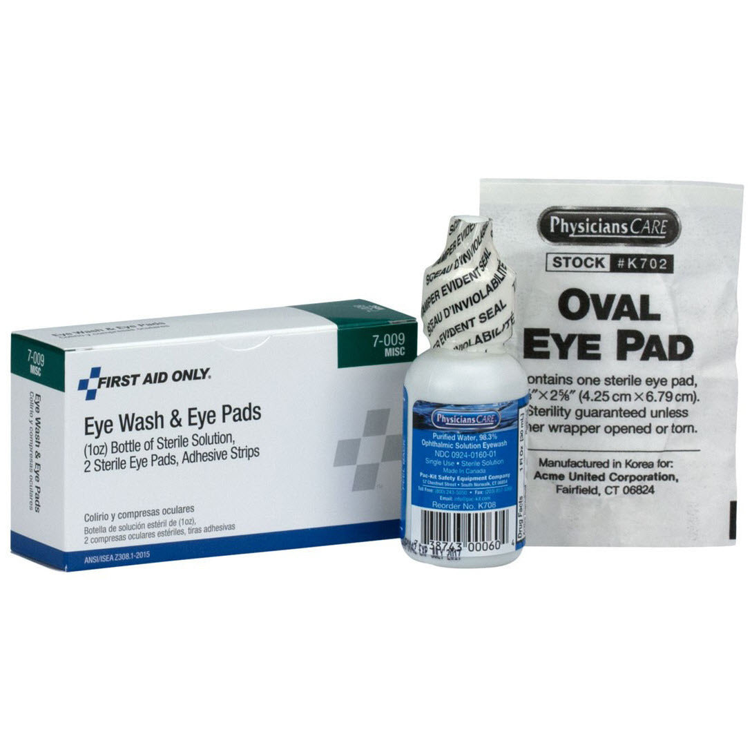 First Aid Only Eye Wash &amp; Eye Pads (7-009)