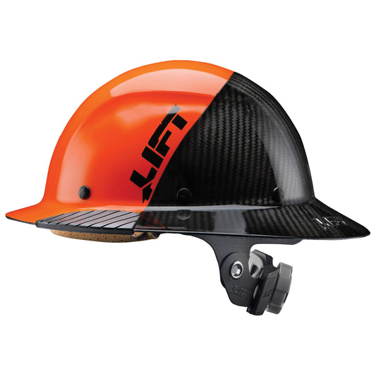 DAX FIFTY 50 CARBON FIBER FULL BRIM HARDHAT - ORANGE