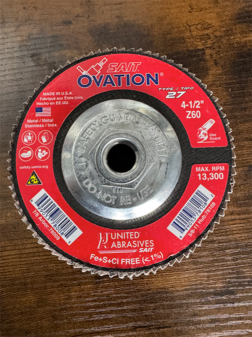 United Abrasives - Ovation® High Density Flap Disc - Type 27 4-1/2" Z60