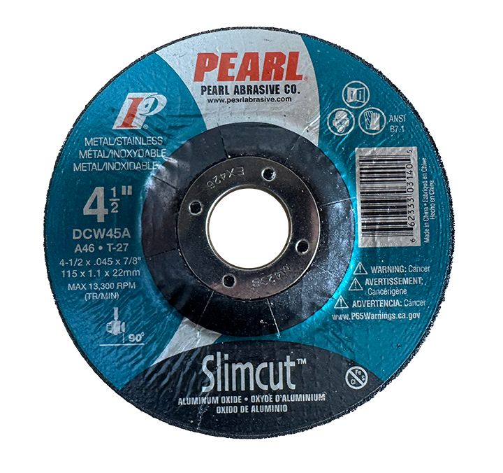 Pearl - Slimcut™ Aluminum Oxide 4-1/2 x .045 x 7/8 Type 27 • A46