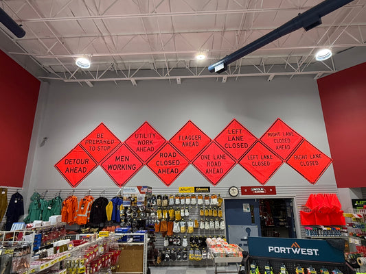Dickie Roll-Up Traffic Safety Signs 48 x 48