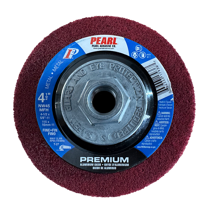 Pearl - 4-1/2 x 5/8-11 AO Maroon Surface Preparation Wheel, Fine Grit