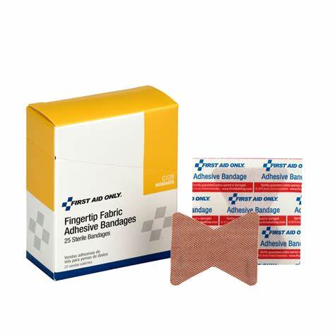 First Aid Only Fingertip Fabric Adhesive Bandages – 40/Box