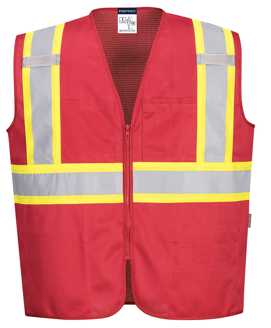 Portwest US391 Iona™ Red Safety Vest
