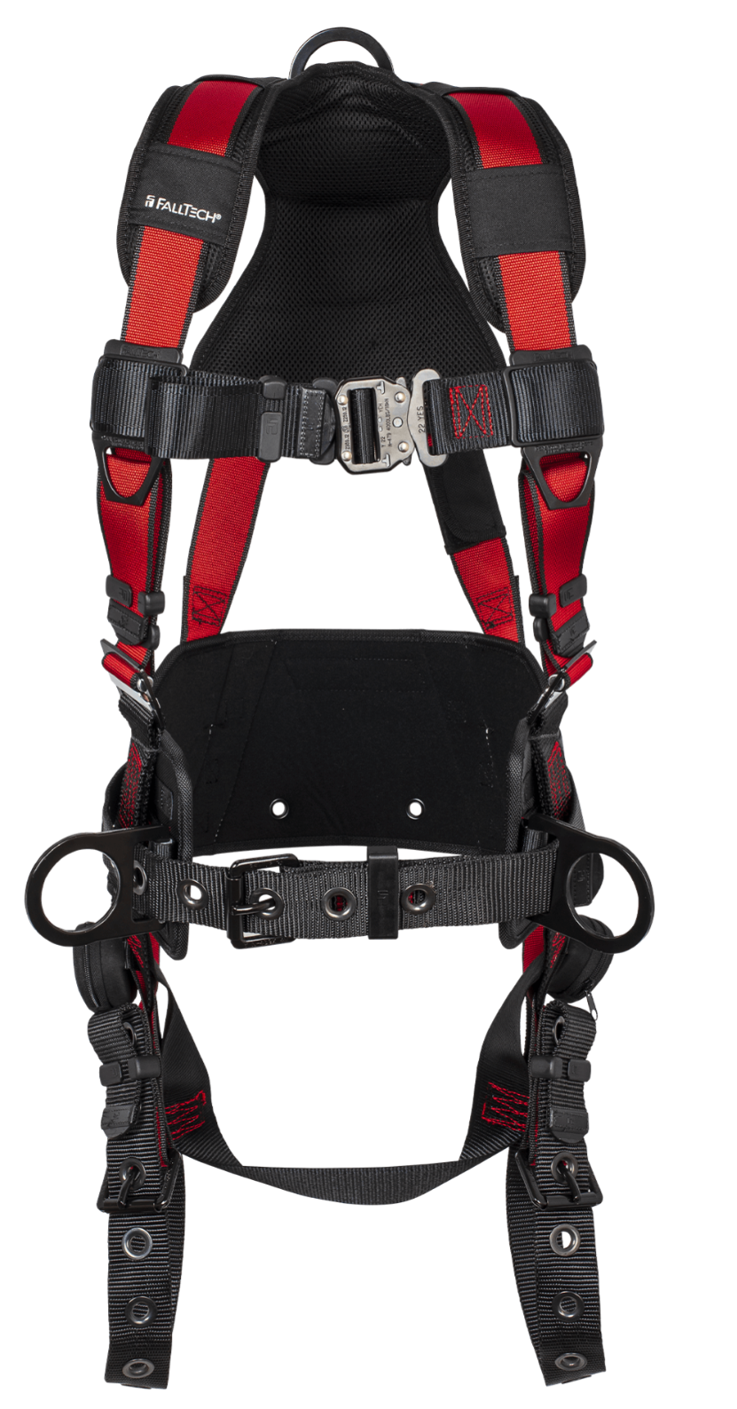 FallTech 7078CSM Contractor+ Full Body Harness – 3 D-Rings, Tongue Buckle