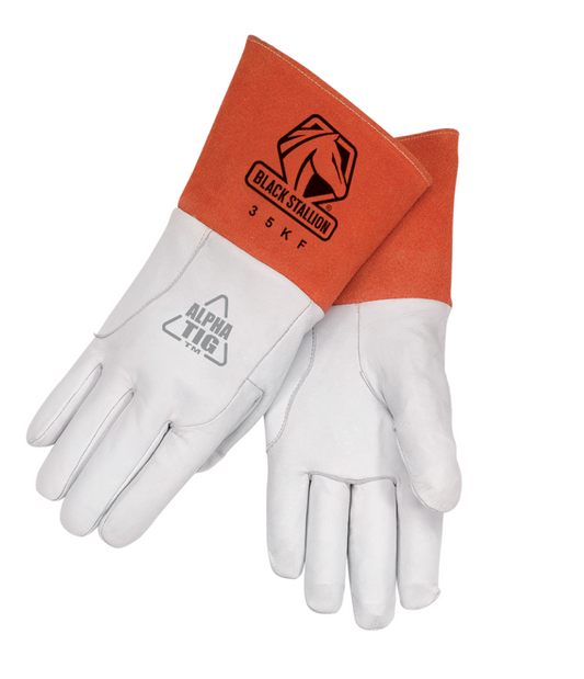 Black Stallion 35KF Premium Kidskin TIG Welding Gloves with DragPatch®