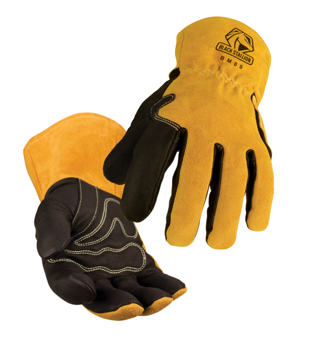 Black Stallion BM88 Premium MIG Welding Gloves with DragPatch® & RestPatch®