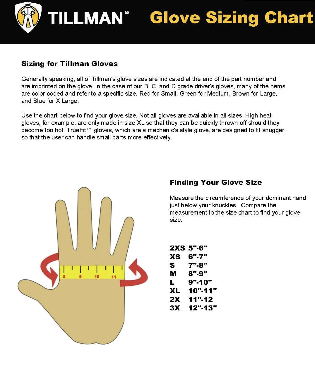 Tillman 1350 Top Grain Cowhide MIG Welding Gloves
