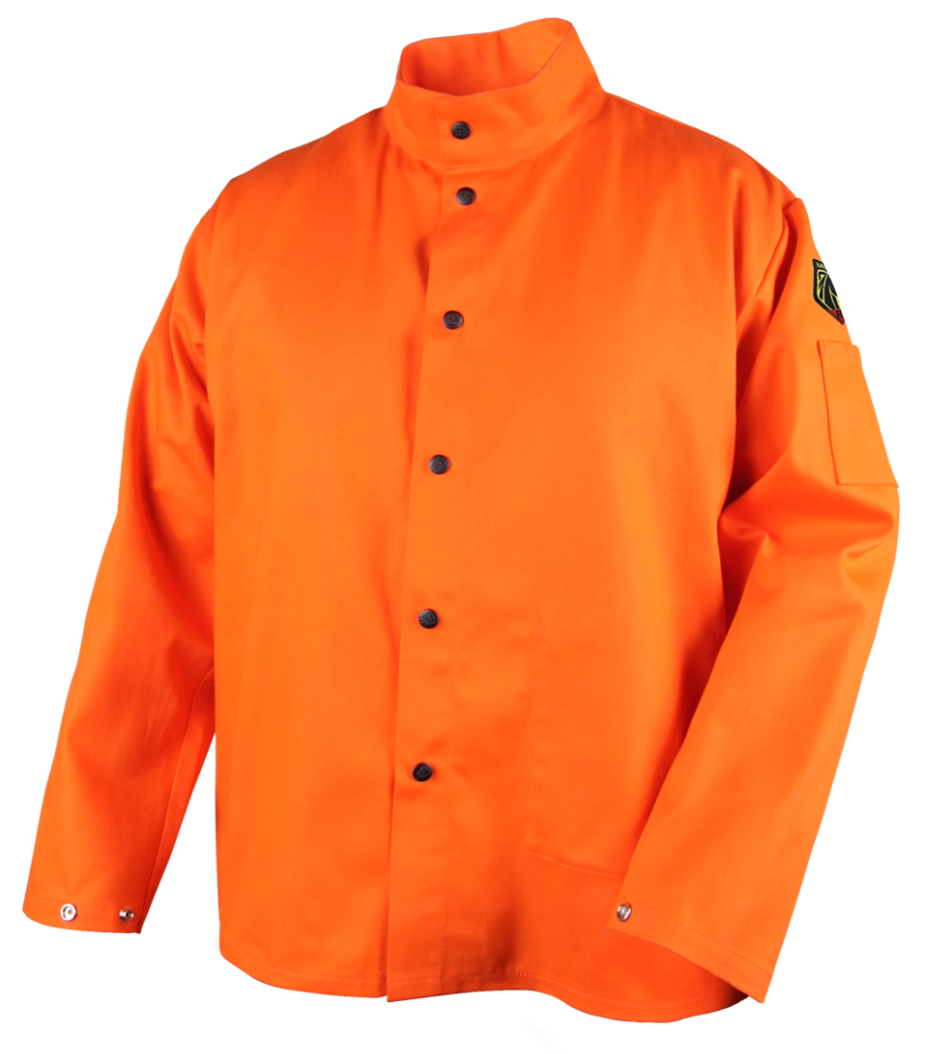 Black Stallion FO9-30C TruGuard™ 200 FR Cotton Welding Jacket – Safety Orange