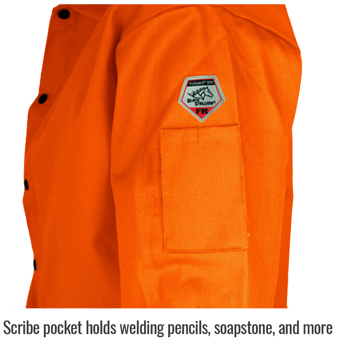 Black Stallion FO9-30C TruGuard™ 200 FR Cotton Welding Jacket – Safety Orange