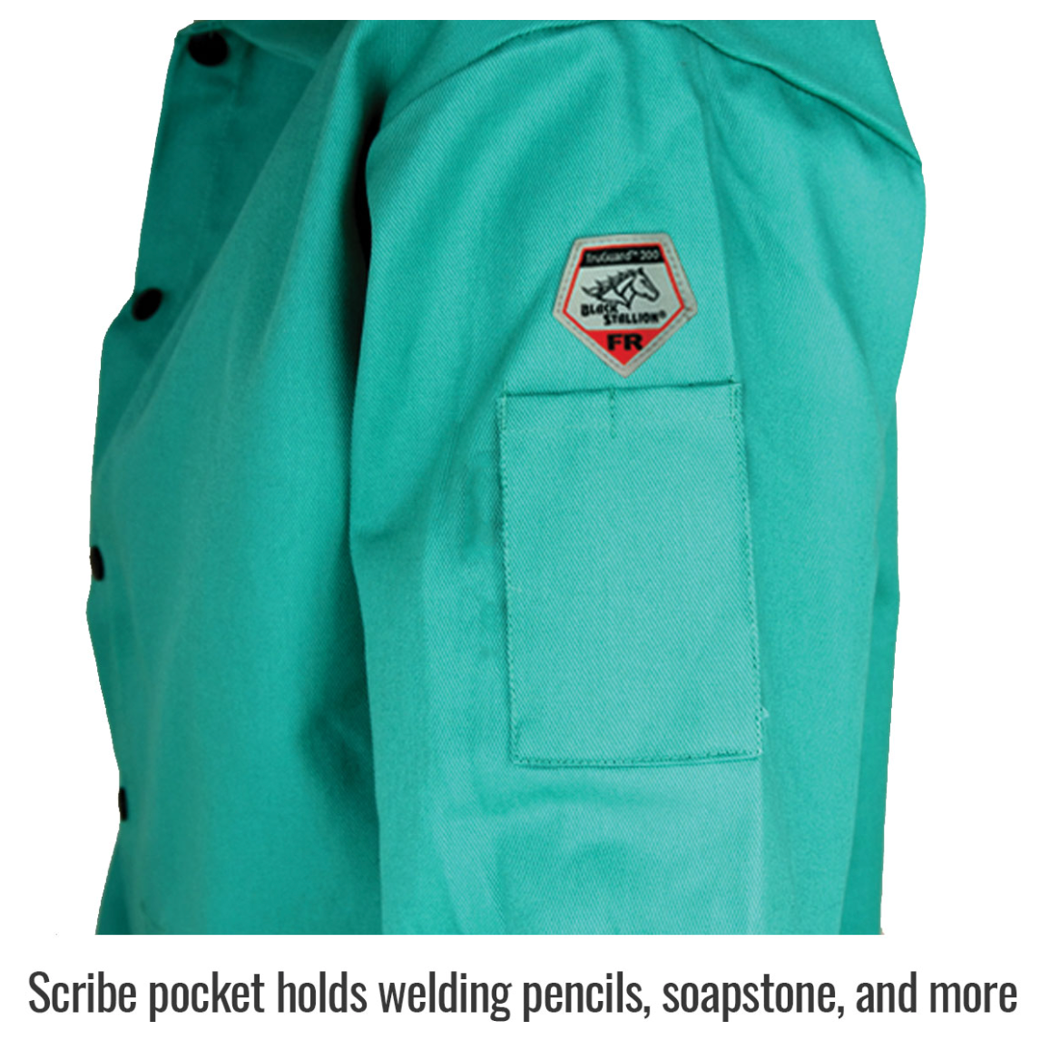 Black Stallion FO9-30C TruGuard™ 200 FR Cotton Welding Jacket – Green