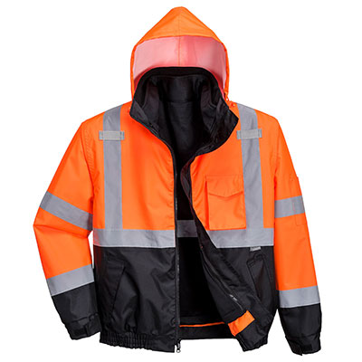 Hi-Vis 3-in-1 Contrast Premium Bomber Jacket