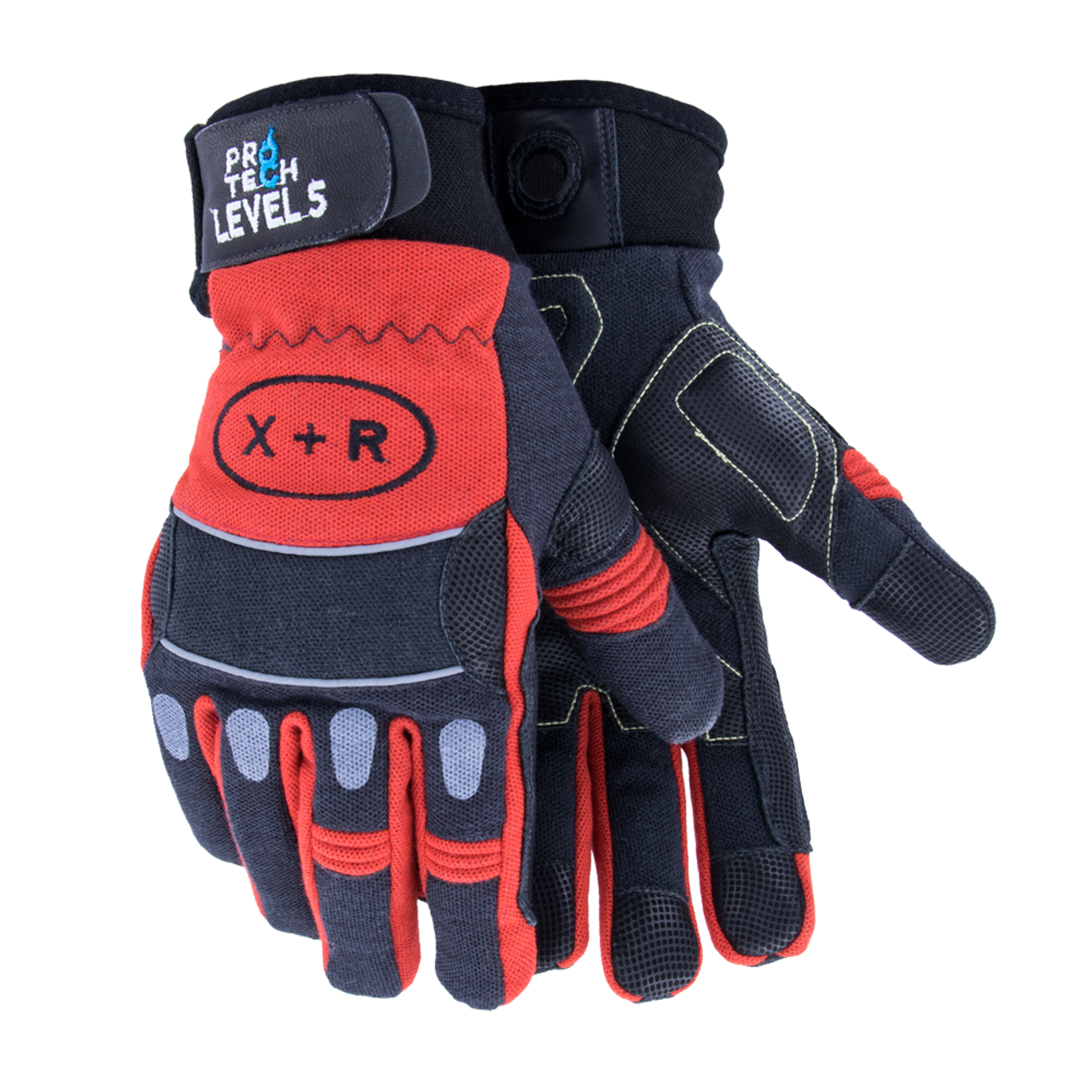 Pro-Tech 8 X+R Firefighting Gloves Red And Yellow